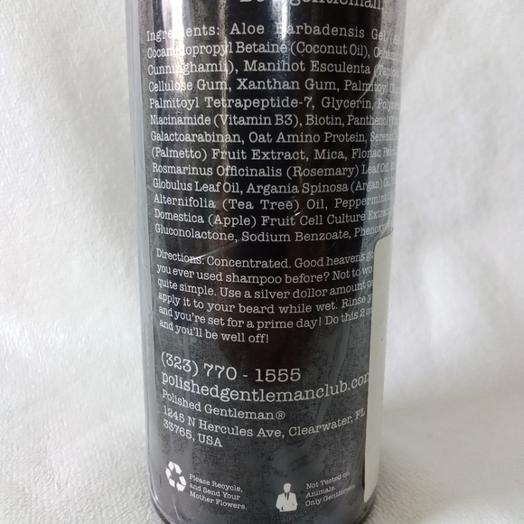 Beard Shampoo 8oz Bottle Polished Gentleman - Picture 5 of 8